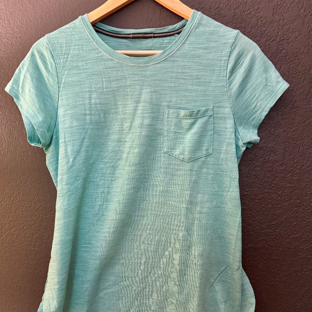 Smartwool Everyday Explore Slub Short Sleeve Tee Teal Size Medium